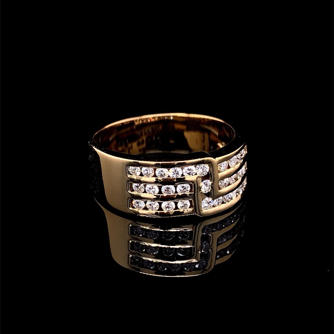 14k Gold 0.54 Ct Natural H Diamond Ring - 3