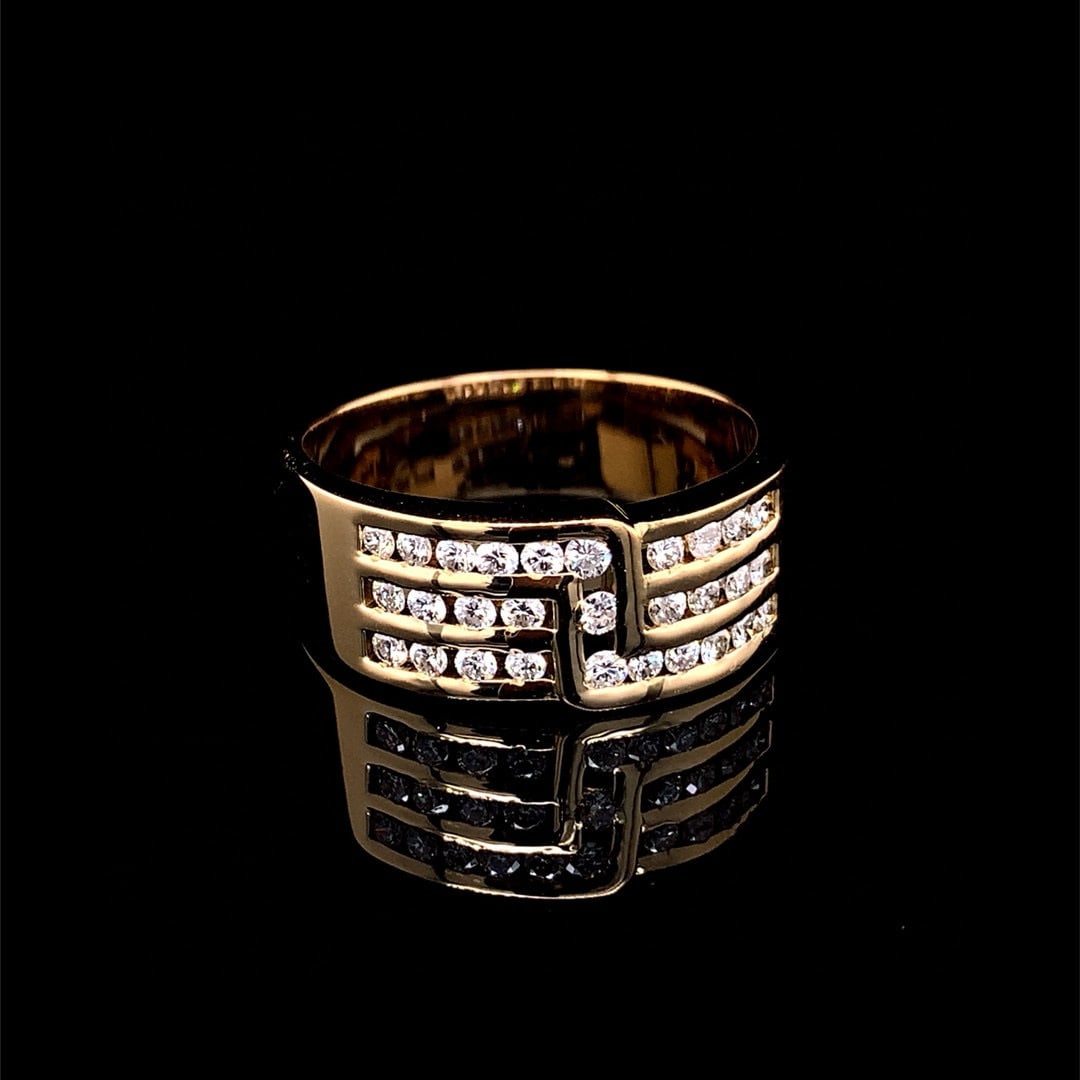14k Gold 0.54 Ct Natural H Diamond Ring - 4