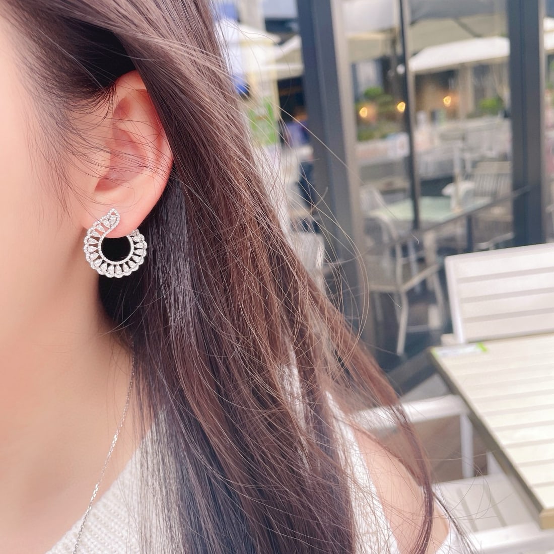 14k Gold 2.50 Ctw Natural H Diamond Earrings - 2