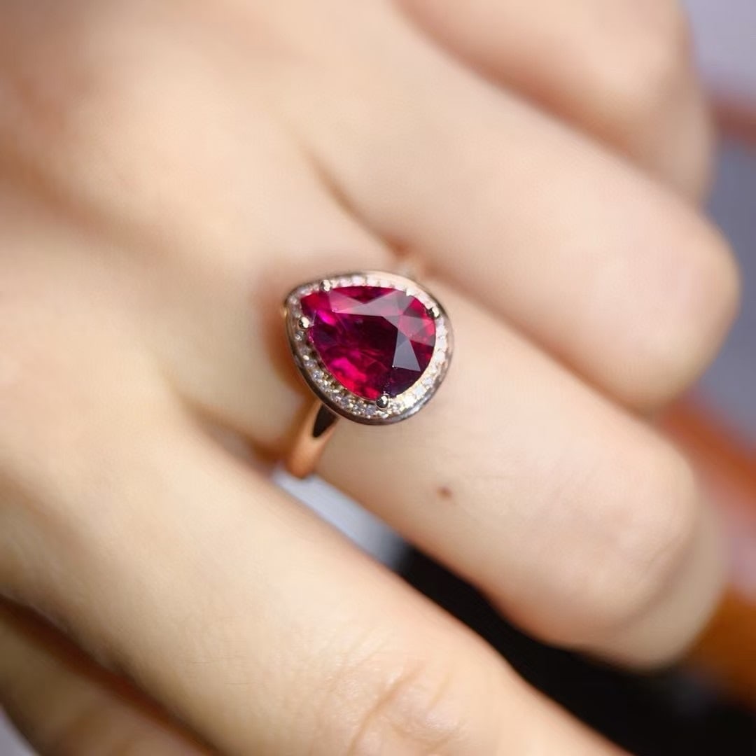 14k Gold 2.08 Ct Natural Tourmaline & Diamond Ring - 5