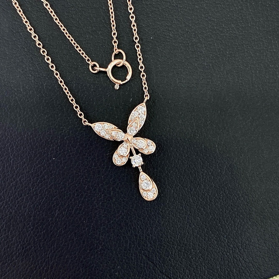 14k Gold 0.26 Ct Natural H Diamond Necklace: Ref:230996204 // gold content:14k gold // main gemstone:diamond // shape:round // carat weight:0. 26ct // clarity grade:vs-si // color:h // treatment:natural // cut grade:g // Condition: New Low