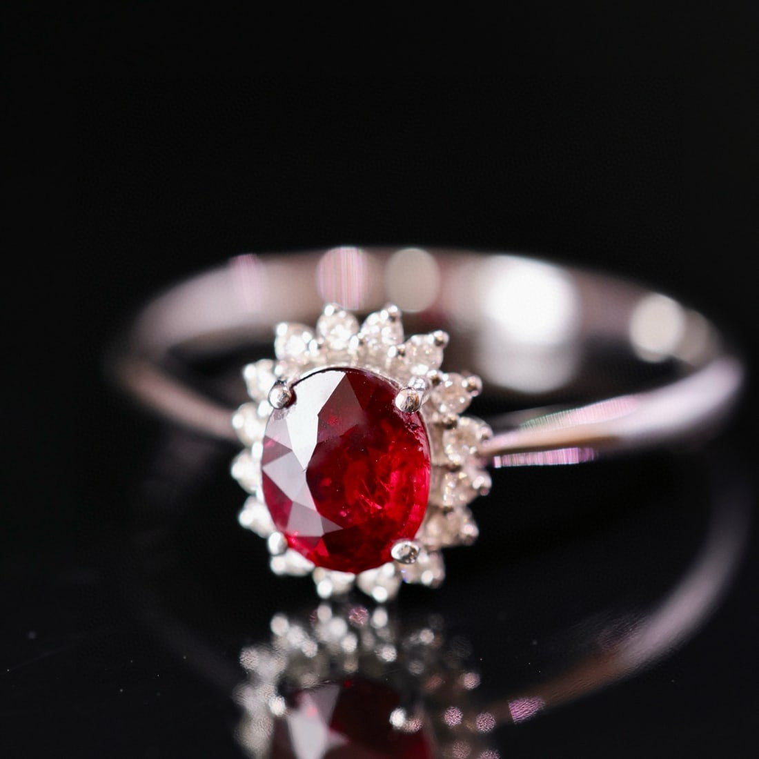14k Gold 0.84 Ctw Natural Ruby & Diamond Ring (1 of 6)