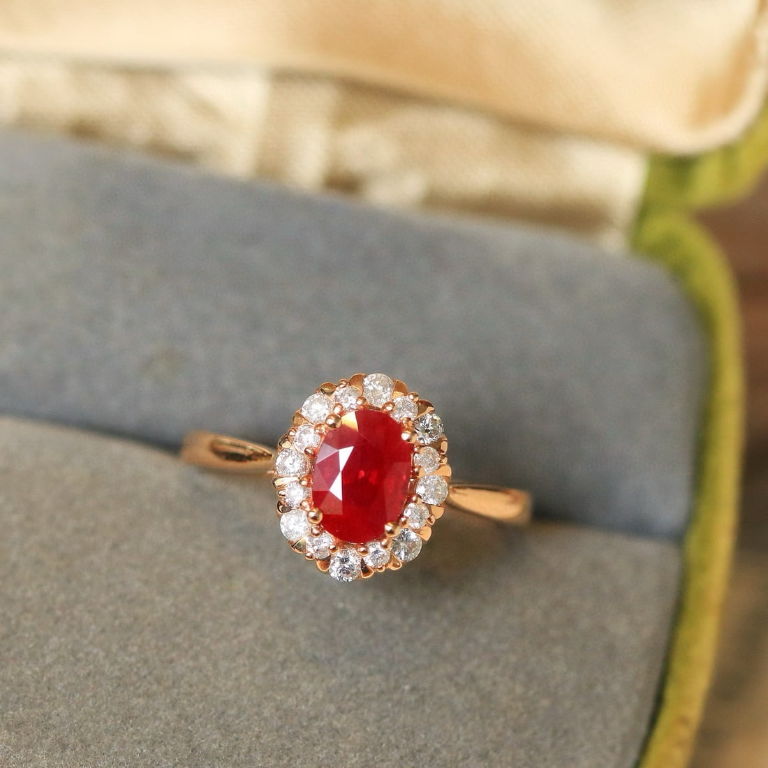 14k Gold 1.38 Ctw Natural Ruby & Diamond Ring - 5