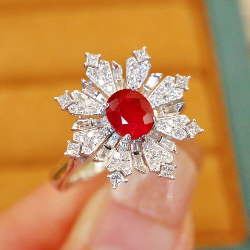14k Gold 1.39 Ctw Natural Ruby & Diamond Ring/pendant( Without Chain ) - 3