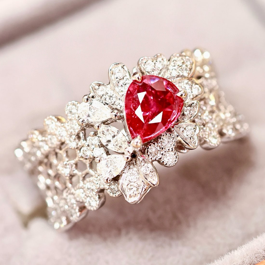 14k Gold 1.09 Ctw Natural Ruby & Diamond Ring - 6