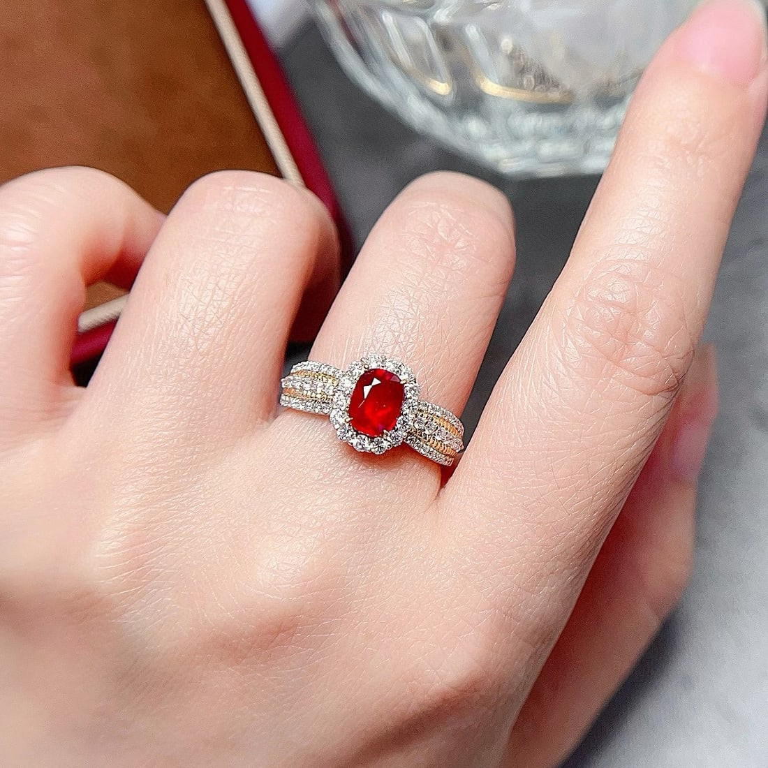 14k Gold 1.57 Ctw Natural Ruby & Diamond Ring - 6