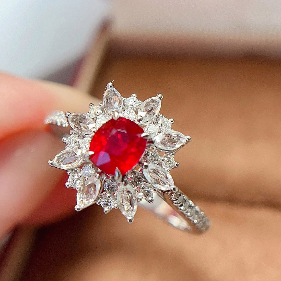 14k Gold 1.27 Ctw Natural Ruby & Diamond Ring (1 of 7)
