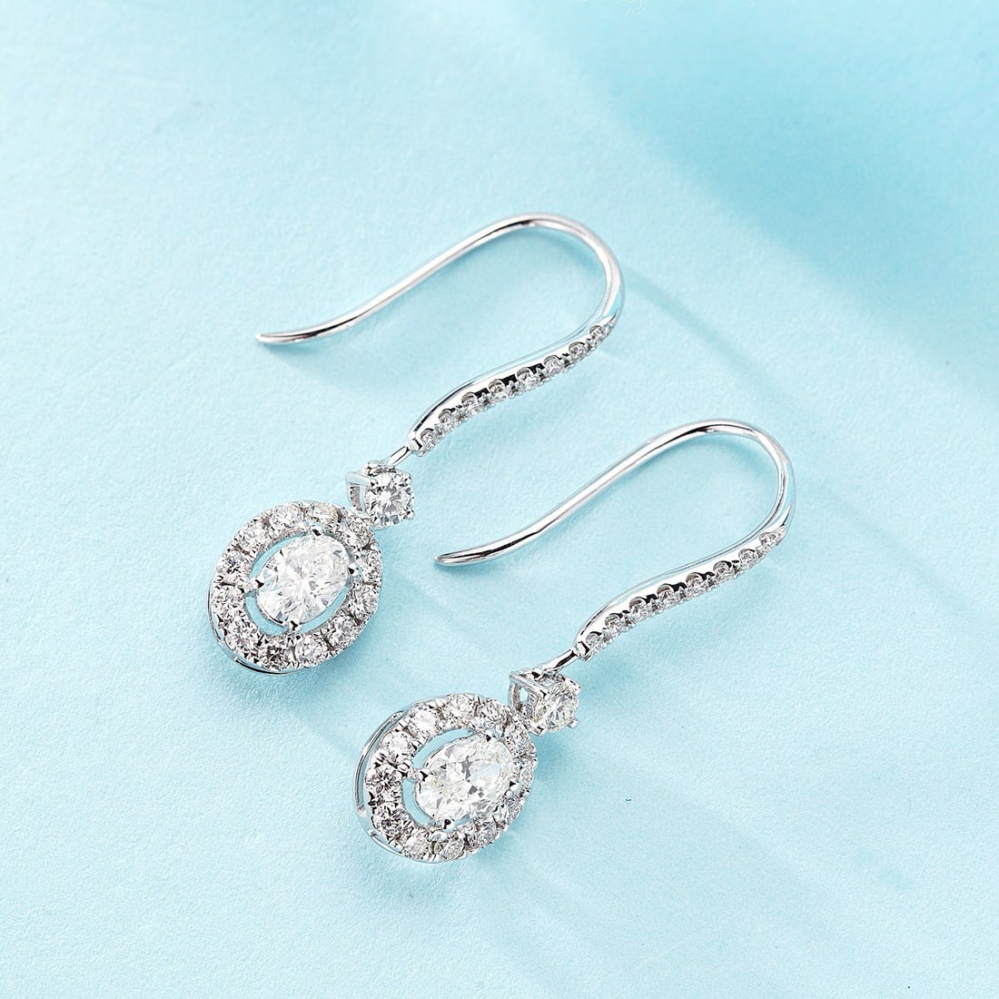 14k Gold 1.06 Ctw Natural H Diamond Earrings - 2