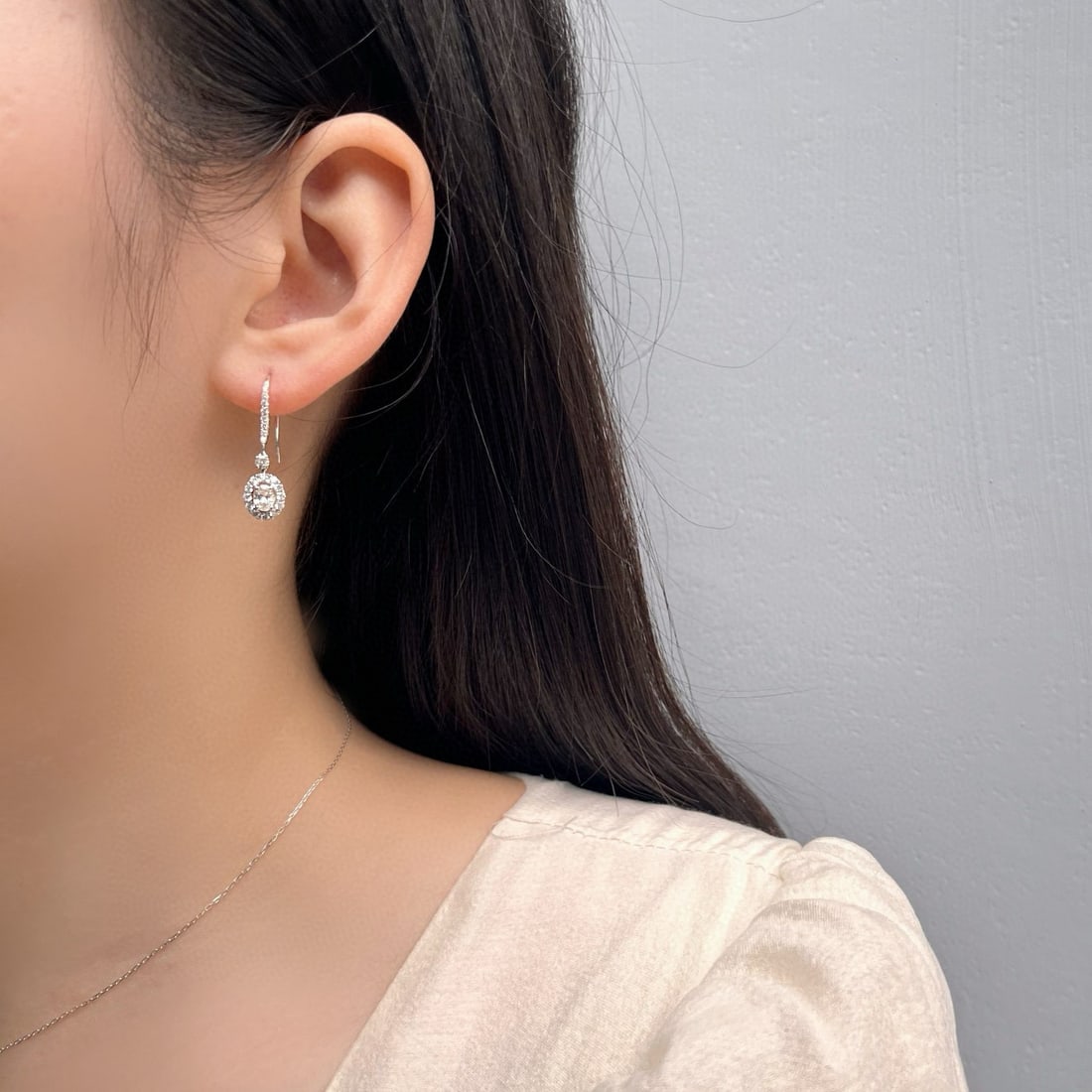 14k Gold 1.06 Ctw Natural H Diamond Earrings - 4