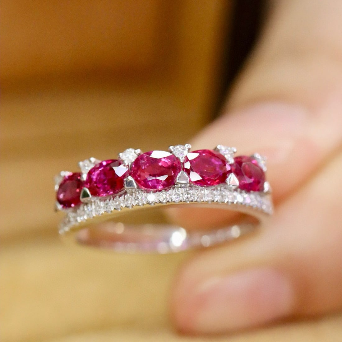 14k Gold 1.77 Ctw Natural Ruby & Diamond Ring: Ref:230996294 // gold content:14k gold // ring size:7. 25us // // main gemstone:ruby // shape:oval // carat weight:1. 61ct // color:red // treatment:natural // // adjacent gemstone 2 : diamond //