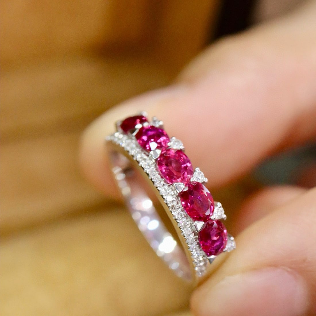 14k Gold 1.77 Ctw Natural Ruby & Diamond Ring - 2