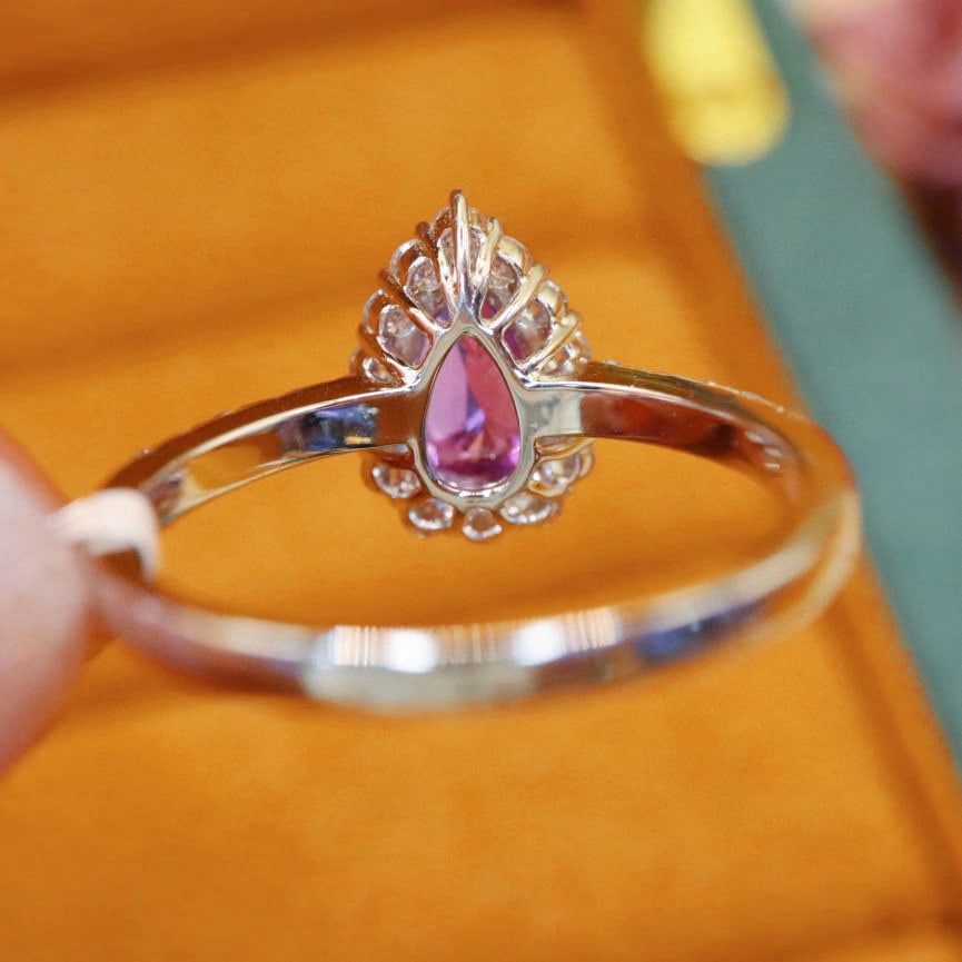 14k Gold 1.78 Ctw Natural Sapphire & Diamond Ring - 4
