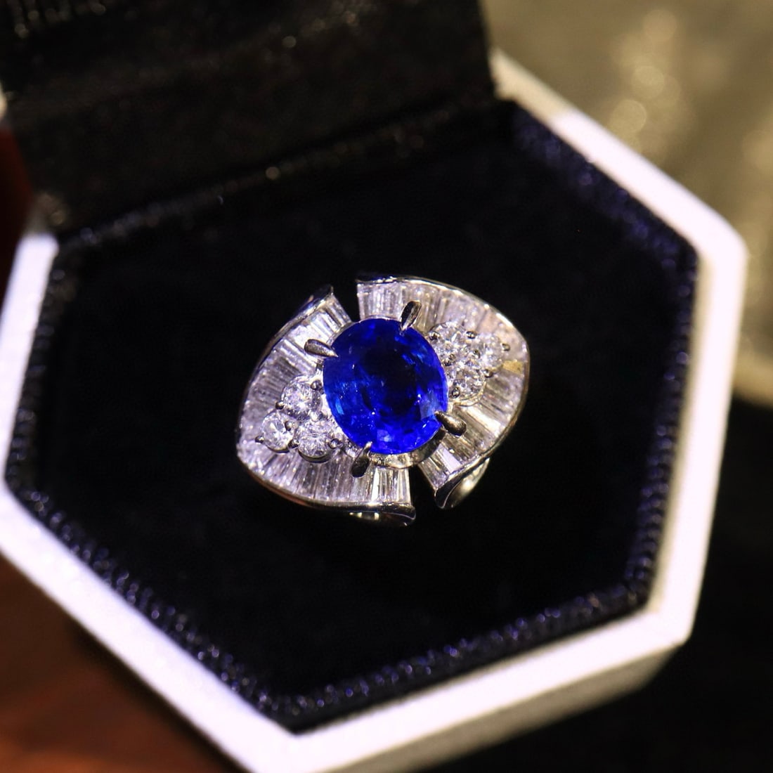 14k Gold 2.03 Ctw Natural Sapphire & Diamond Ring - 3