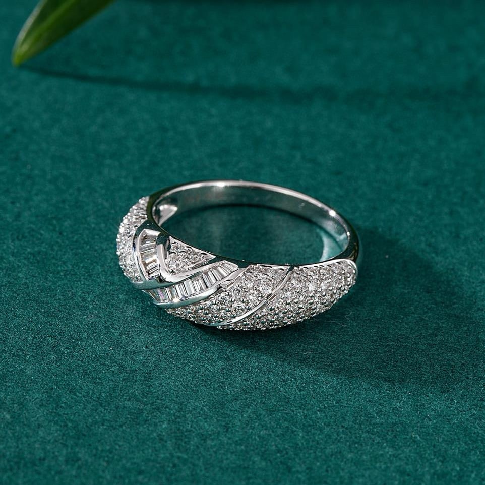 14k Gold 0.78 Ctw Natural H Diamond Ring - 2