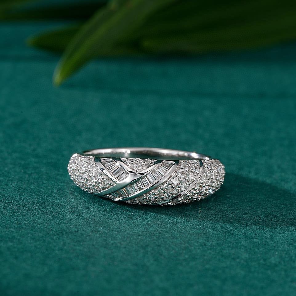 14k Gold 0.78 Ctw Natural H Diamond Ring - 3