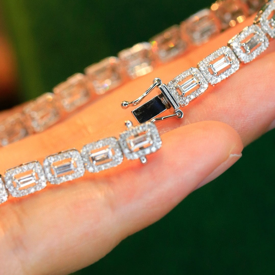 14k Gold 2 Ct Natural H Diamond Bracelet - 2