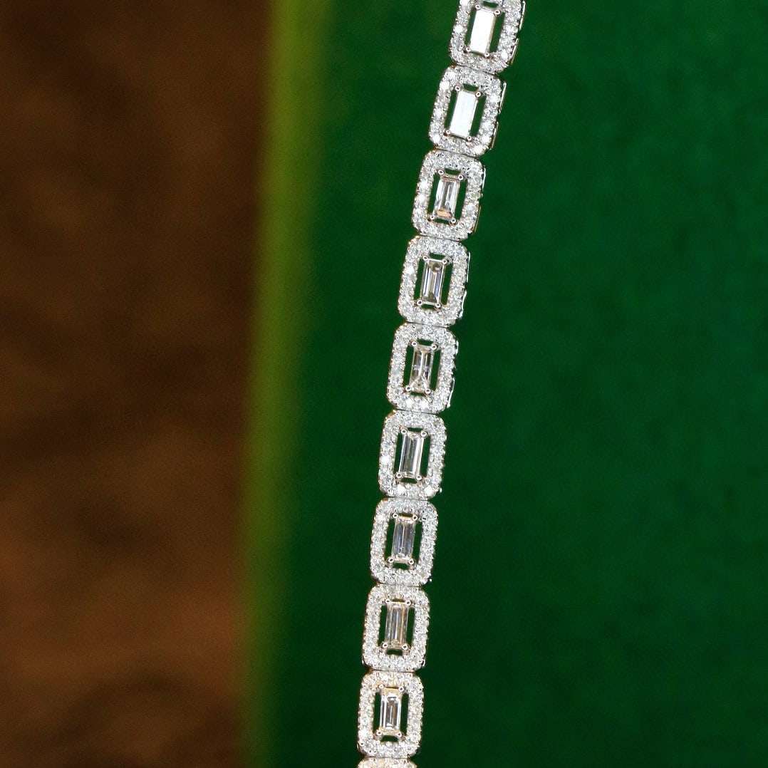 14k Gold 2 Ct Natural H Diamond Bracelet - 3