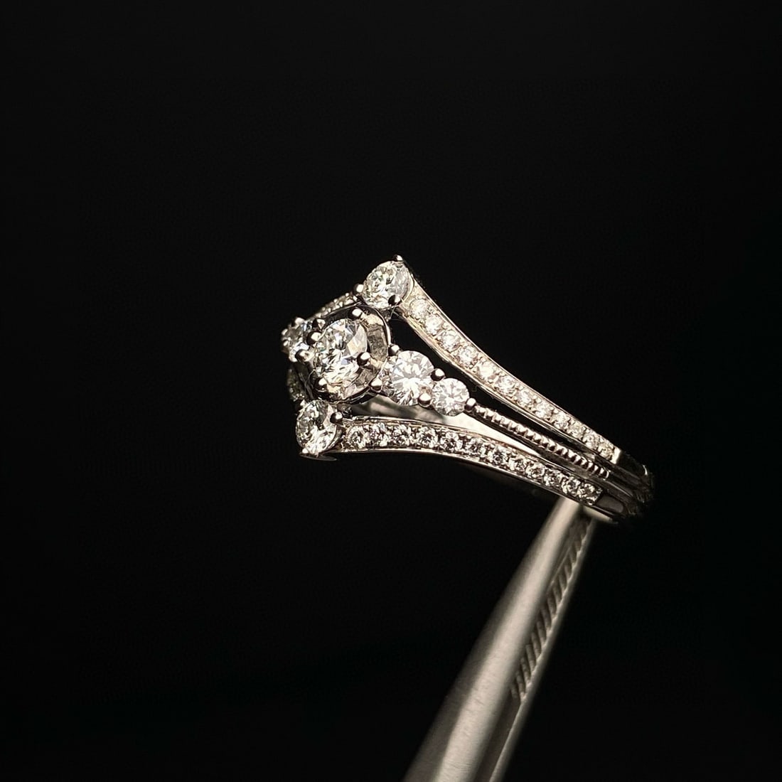 14k Gold 0.61 Ctw Natural H Diamond Ring - 5