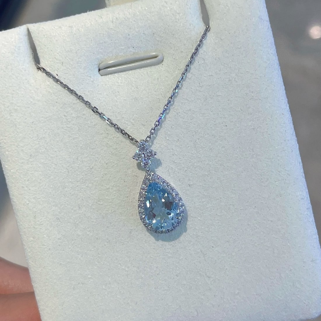 14k Gold 4.50 Ctw Natural Aquamarine & Diamond Jewelry Set - 3