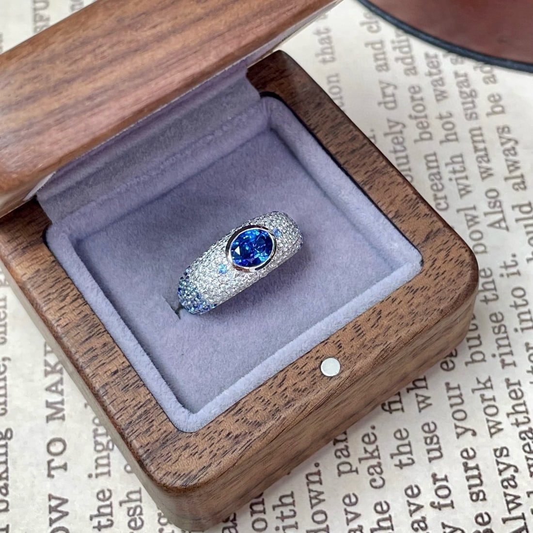 14k Gold 1.96 Ctw Natural Sapphire & Diamond Ring: Ref:230996374 // gold content:14k gold // ring size:7. 25us // // main gemstone:sapphire // shape:oval // carat weight:1. 31ct // color:royal blue // treatment:natural // // adjacent gemstone 2 :