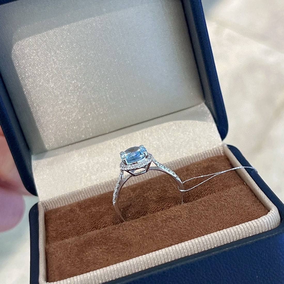 14k Gold 1.99 Ctw Natural Aquamarine & Diamond Ring - 3