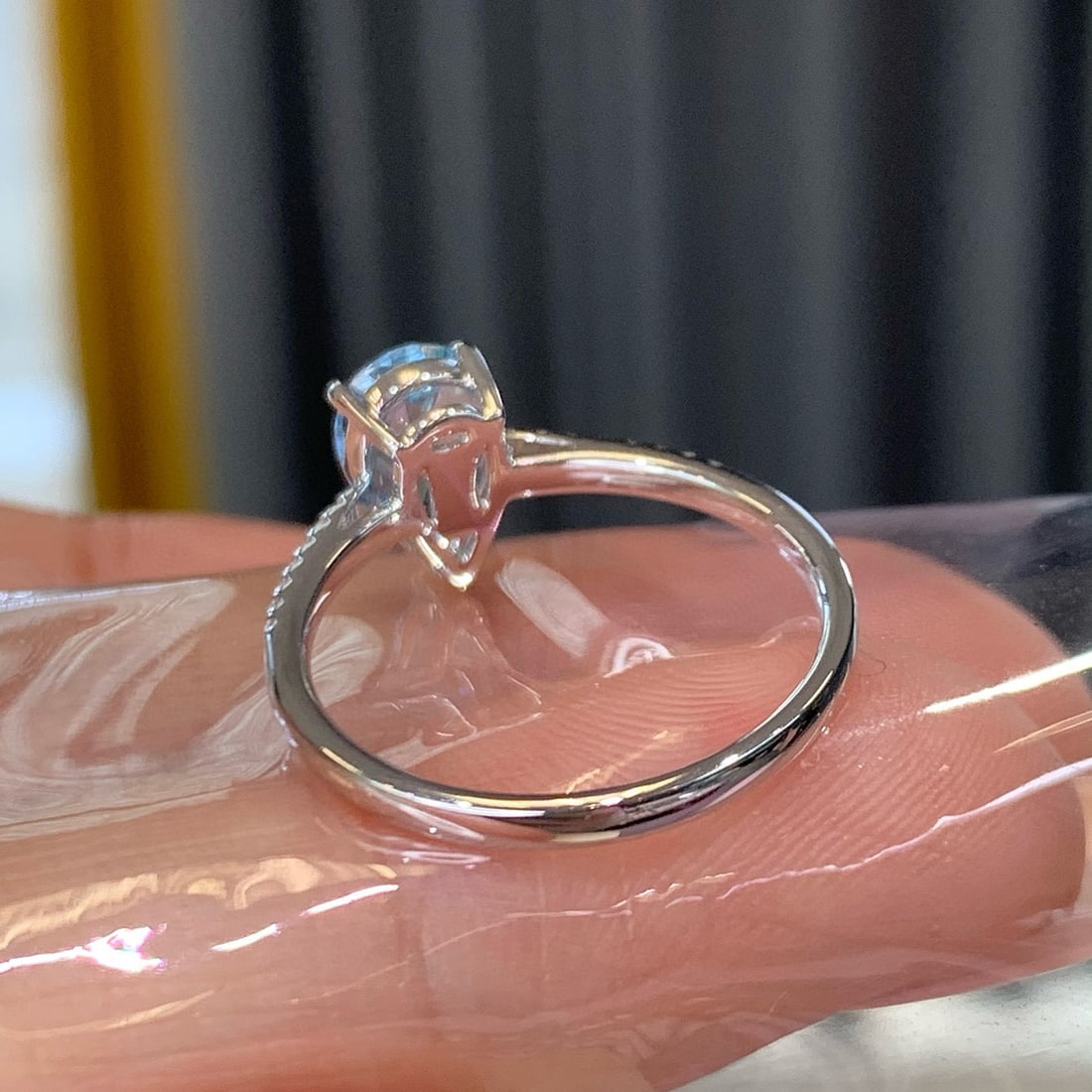 14k Gold 1.06 Ctw Natural Aquamarine & Diamond Ring - 4