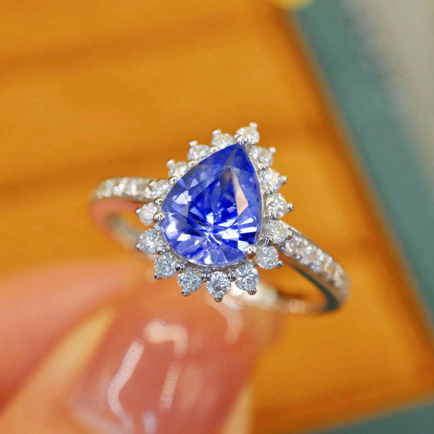 14k Gold 1.71 Ctw Natural Sapphire & Diamond Ring - 2