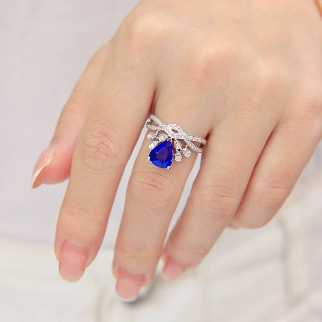 14k Gold 2.85 Ctw Natural Sapphire & Diamond Ring - 5