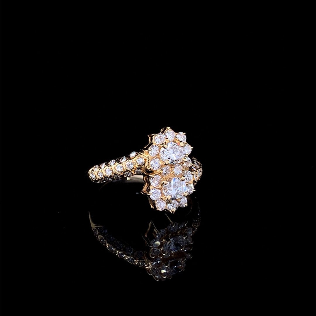 14k Gold 1.12 Ctw Natural H Diamond Ring - 4