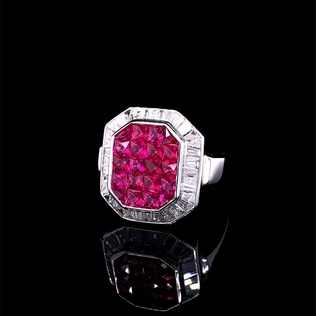 14k Gold 2.7 Ctw Natural Ruby & Diamond Ring - 2
