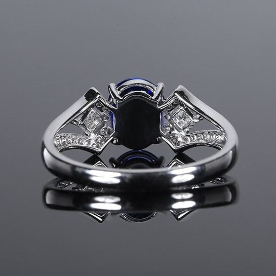 14k Gold 1.30 Ctw Natural Sapphire & Diamond Ring - 3