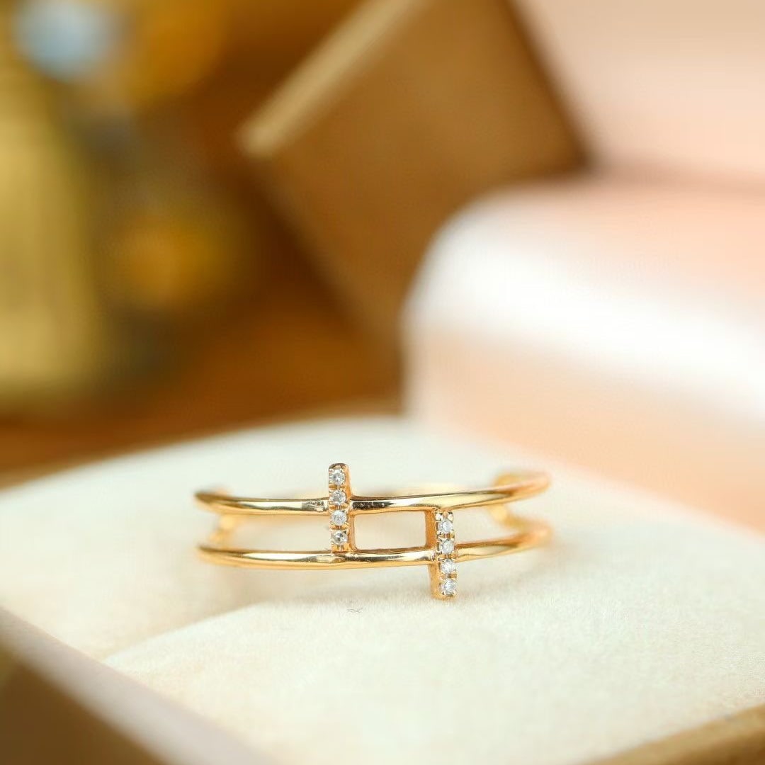 14k Gold 0.03 Ct Natural H Diamond Ring: Ref:230996437 // gold content:14k gold // ring size:7. 25us // // main gemstone:diamond // shape:round // carat weight:0. 03ct // clarity grade:vs-si // color:h // treatment:natural // cut grade:g //