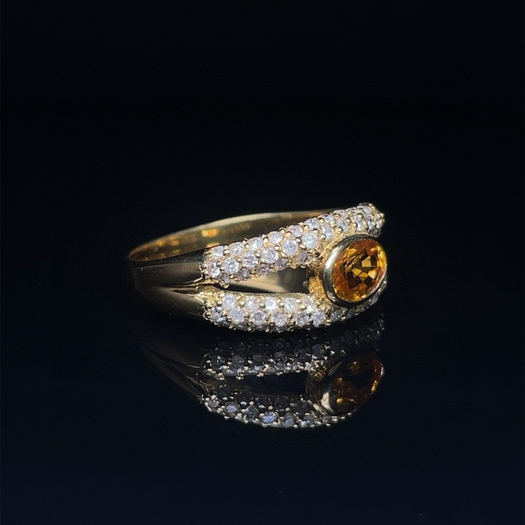 14k Gold 1.65 Ctw Natural Sapphire & Diamond Ring - 3