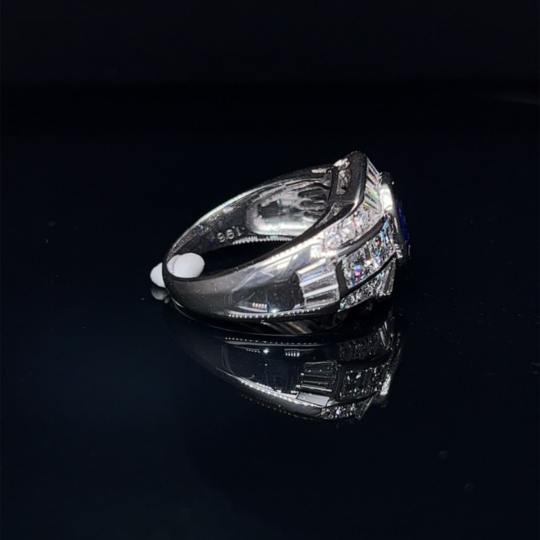 14k Gold 3.66 Ctw Natural Sapphire & Diamond Ring - 3
