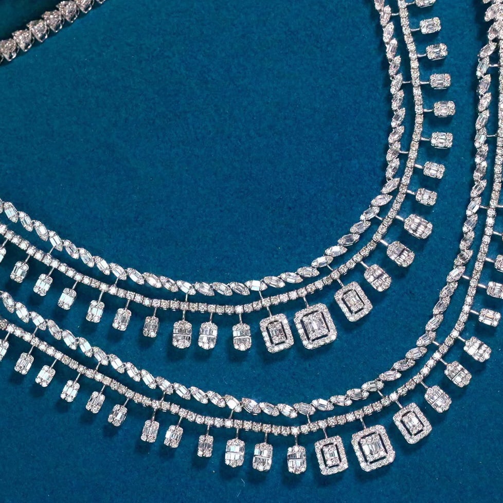 14k Gold 10 Ct Natural H Diamond Necklace - 2