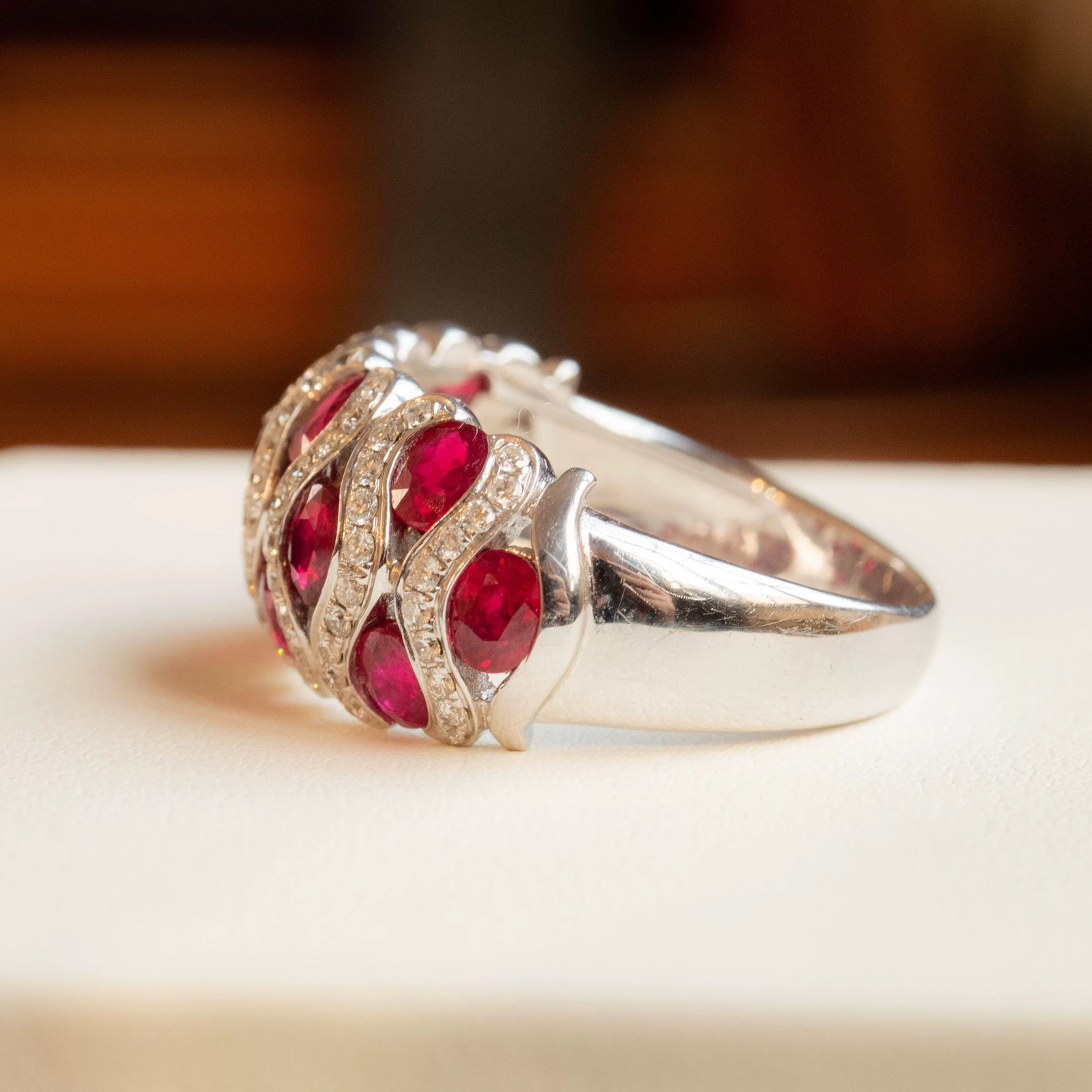 14k Gold 3.41 Ctw Natural Ruby & Diamond Ring - 2