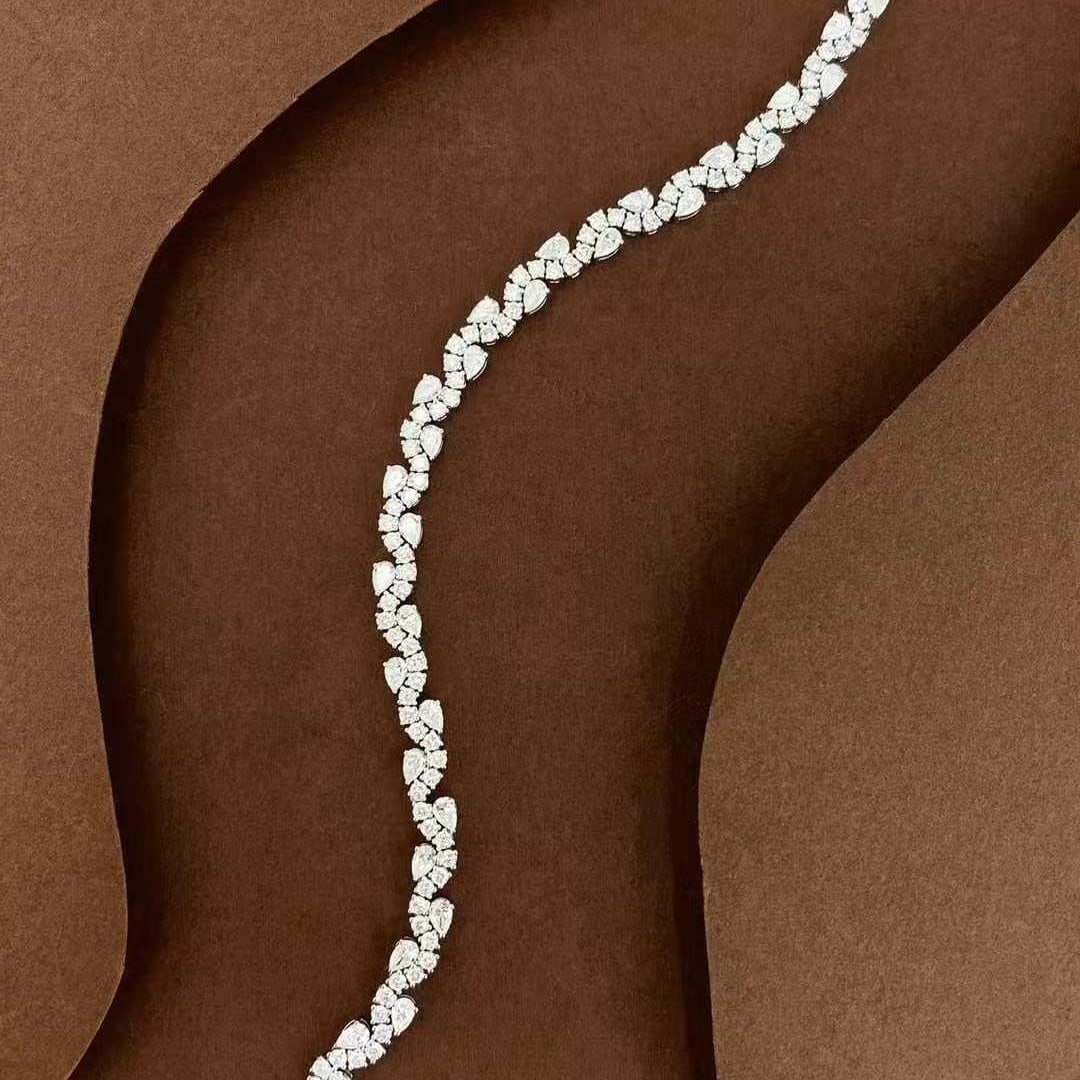 14k Gold 5.1 Ct Natural H Diamond Bracelet - 6
