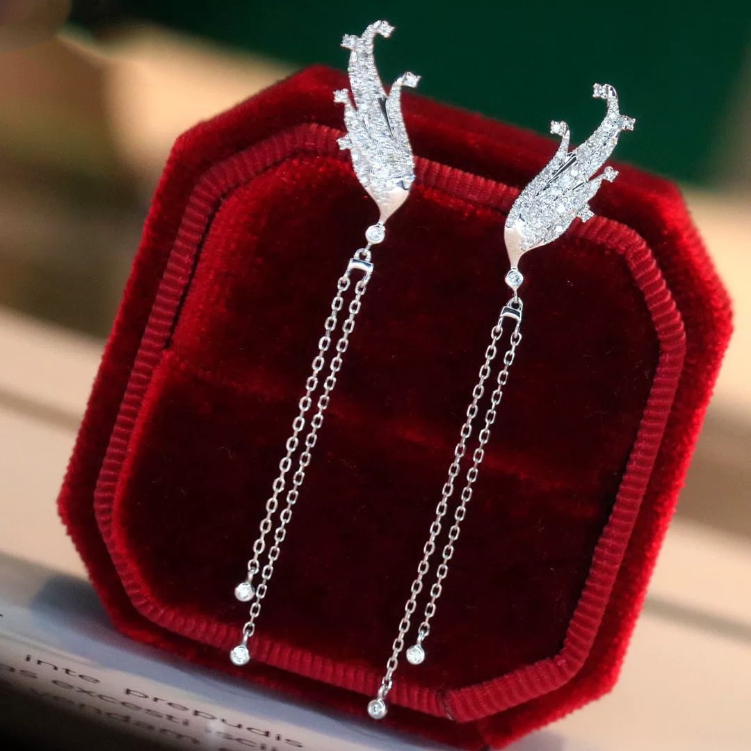 14k Gold 0.3 Ct Natural H Diamond Earrings - 2