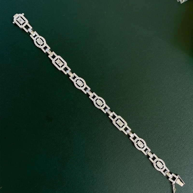 14k Gold 3 Ct Natural H Diamond Bracelet - 3