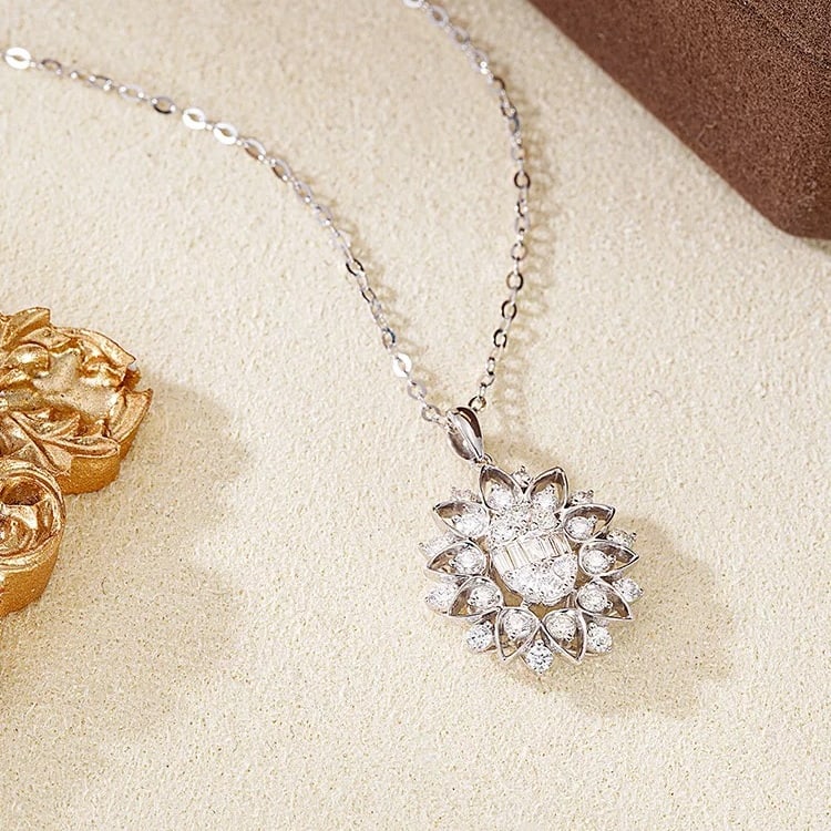 14k Gold 0.55 Ct Natural H Diamond Pendant( Without Chain ) - 2