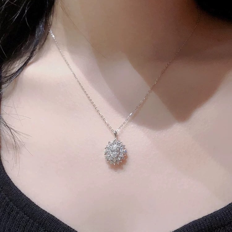 14k Gold 0.55 Ct Natural H Diamond Pendant( Without Chain ) - 4