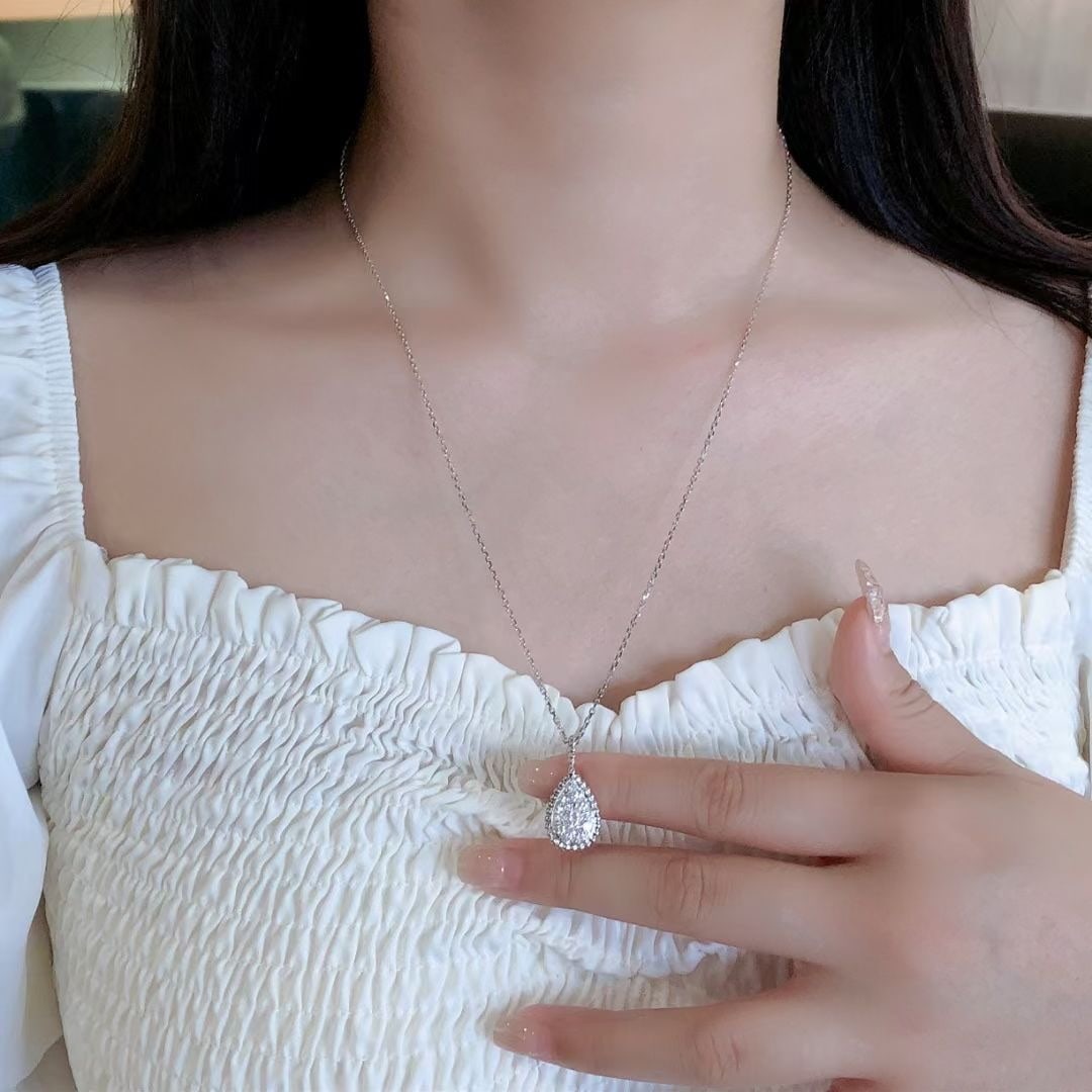 14k Gold 0.77 Ct Natural H Diamond Necklace - 3