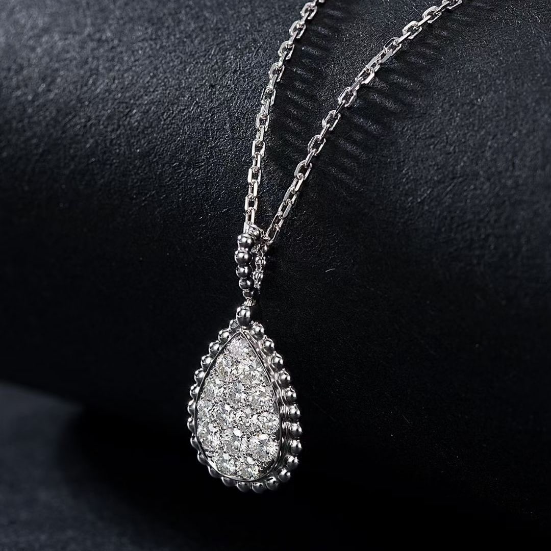 14k Gold 0.77 Ct Natural H Diamond Necklace - 4