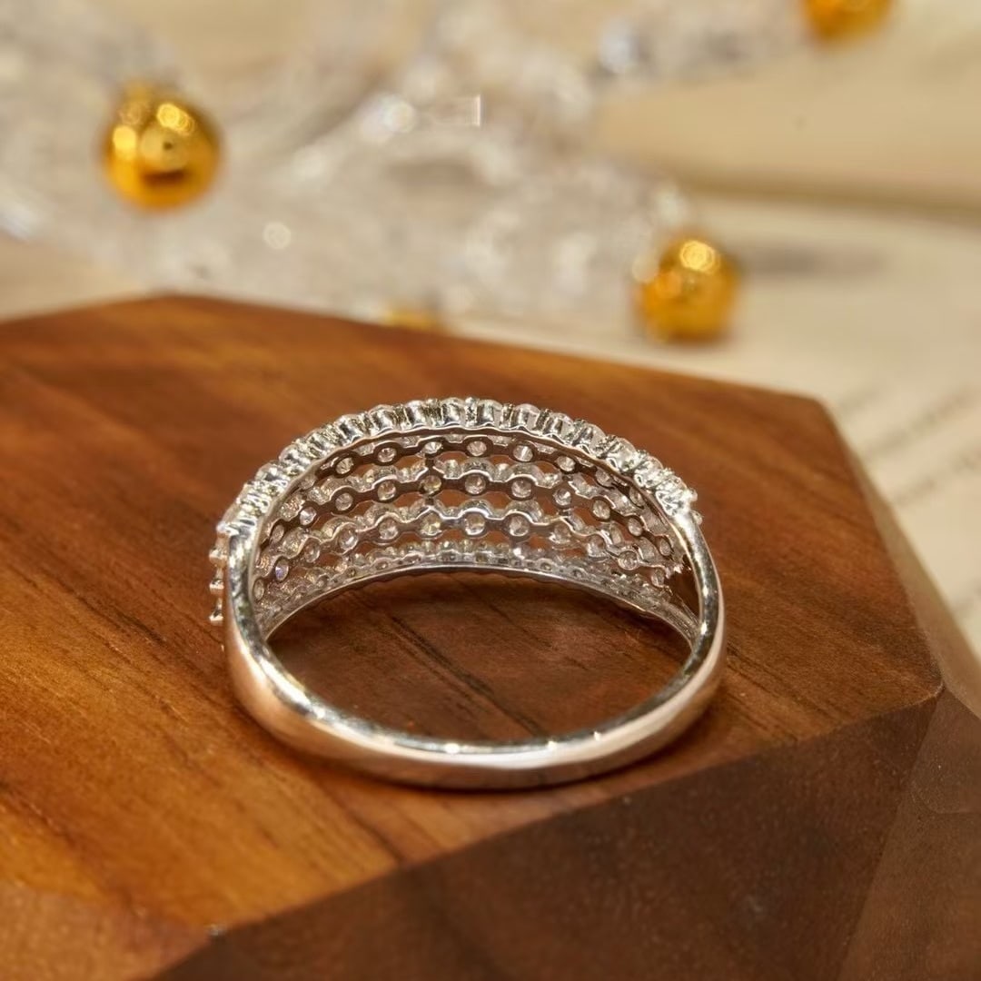 14k Gold 1.10 Ct Natural H Diamond Ring - 5