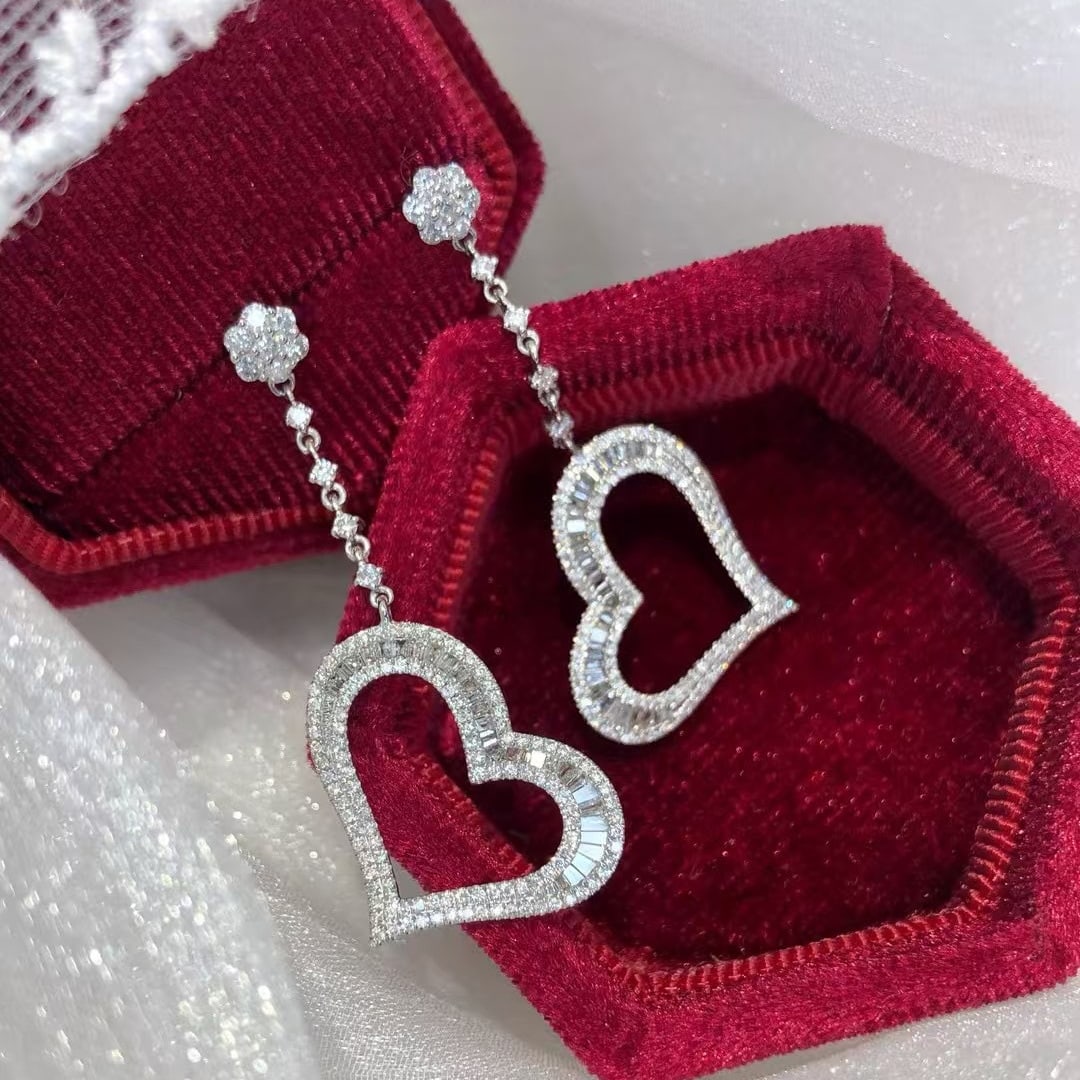 14k Gold 1.32 Ct Natural H Diamond Earrings - 2
