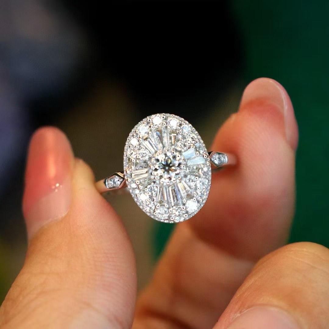 14k Gold 0.7 Ct Natural H Diamond Ring: Ref:230997115 // gold content:14k gold // ring size:7. 25us // // main gemstone:diamond // shape:multiply // carat weight:0. 7ct // clarity grade:vs-si // color:h // treatment:natural // High