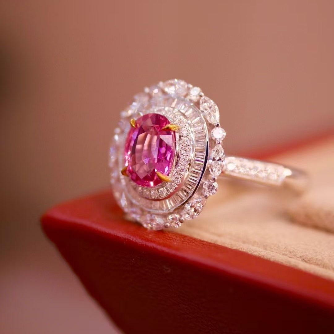 14k Gold 1.65 Ctw Natural Spinel & Diamond Ring - 2
