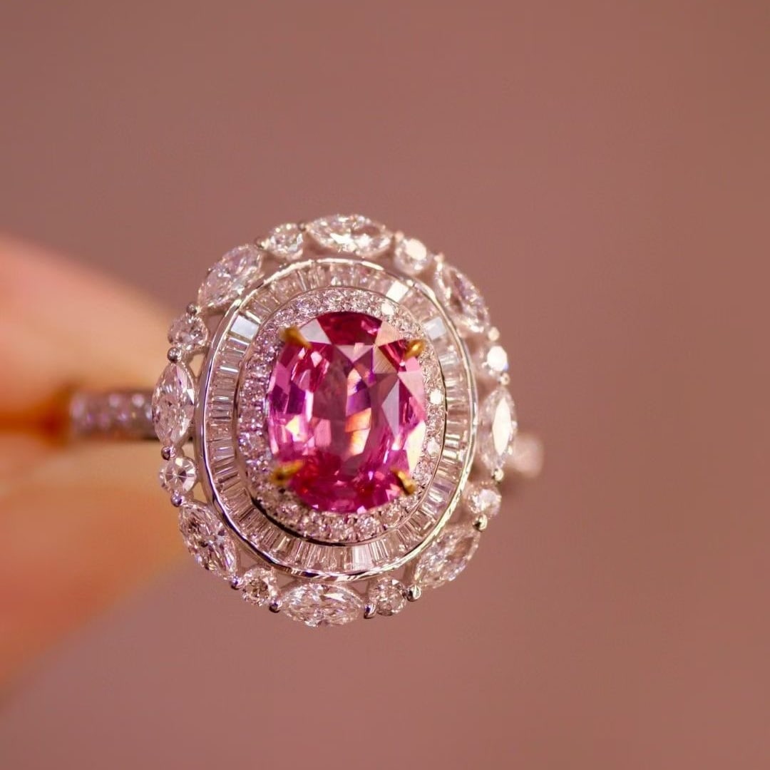 14k Gold 1.65 Ctw Natural Spinel & Diamond Ring - 4