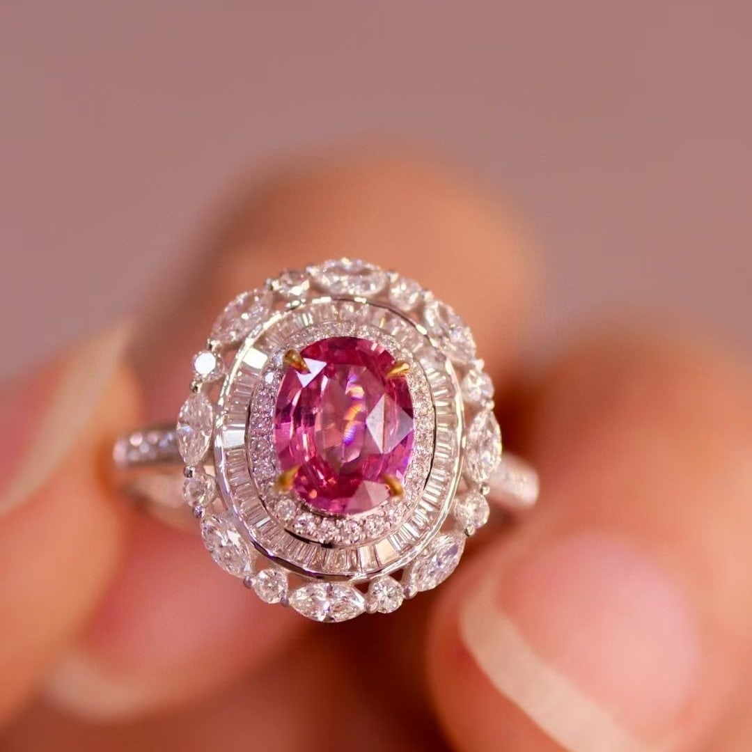 14k Gold 1.65 Ctw Natural Spinel & Diamond Ring - 5