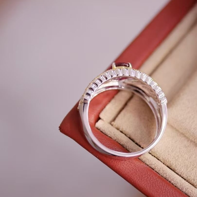 14k Gold 1.67 Ctw Natural Ruby & Diamond Ring - 3